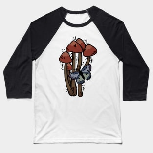 Mushroom and Moth Baseball T-Shirt